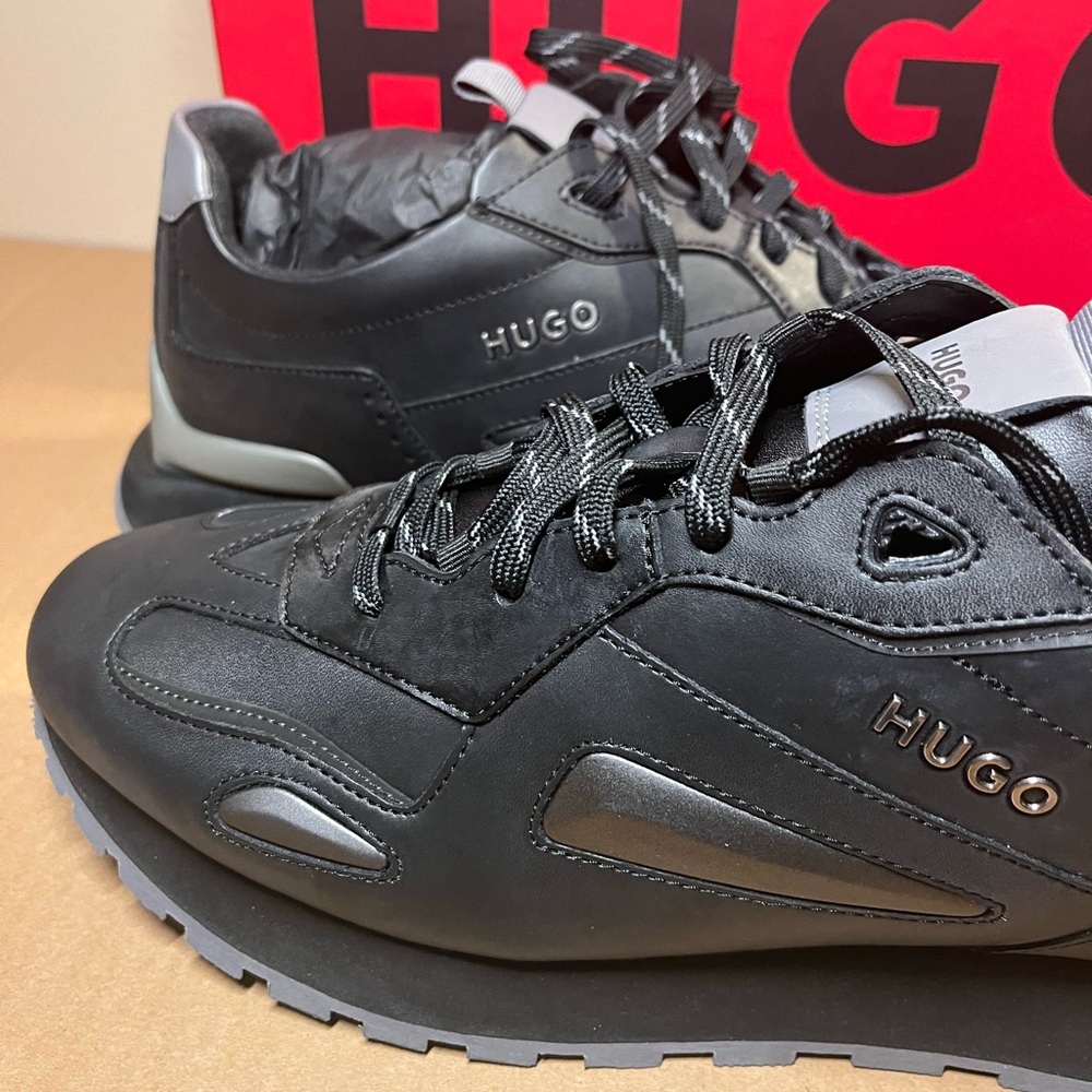 HUGO Boss Men's Cubite Runn Black Sneakers 11 - Picture 12 of 12